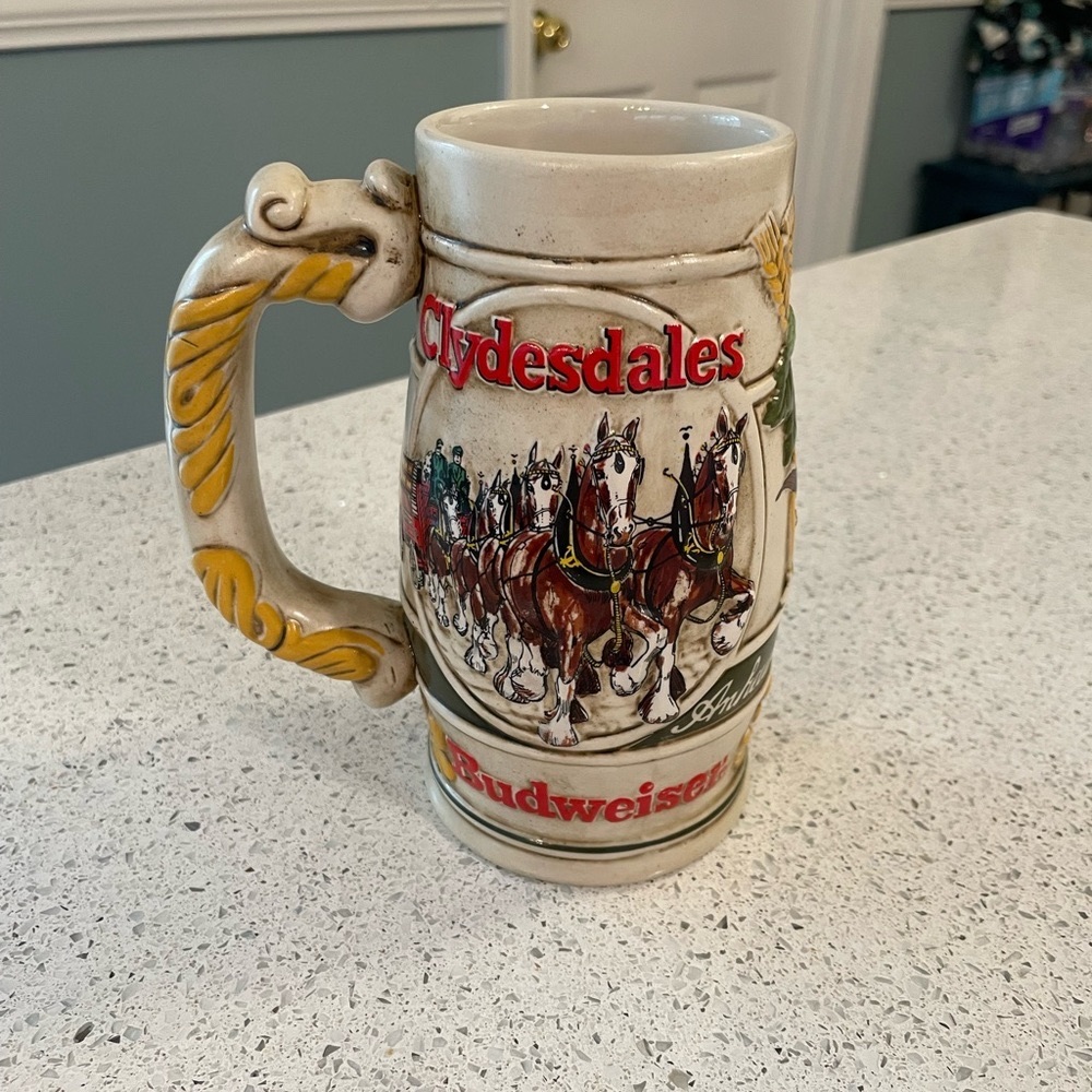 Budweiser Clydesdale Beer Stein Mug